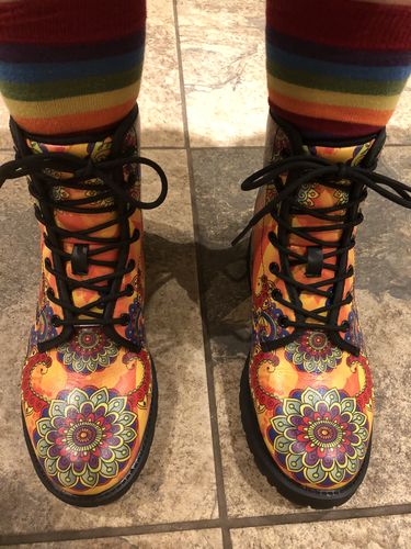 Customer photo review of Orange Paisley