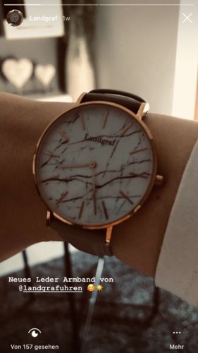 Customer photo review of Leder Armband Grau Gold