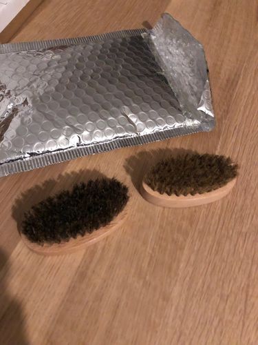 Customer photo review of Boar Bristle Beard Brush – Natural Beard Grooming