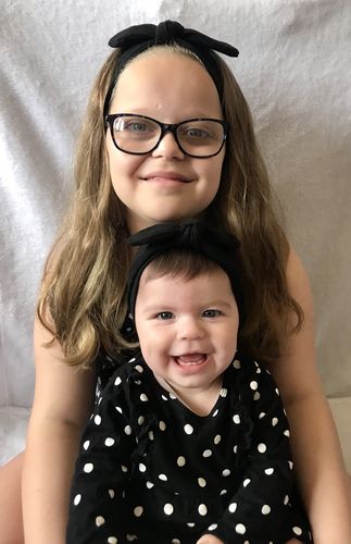 Customer photo review of Mum and Baby Matching Knotted Headband Set (MRK X)
