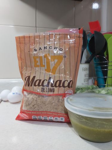 Reseña con foto de un cliente sobre Machaca de Lomo