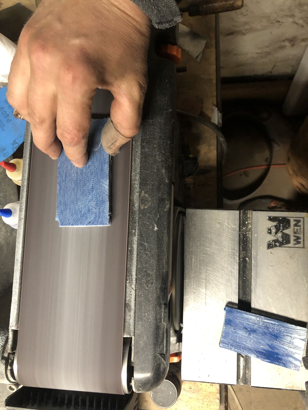 Customer photo review of 4" x 36" Sanding Belts for Profiling & Sharpening