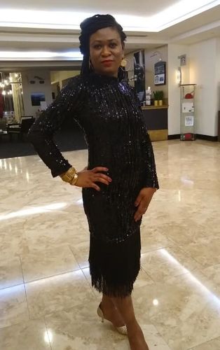 Customer photo review of Fringe Combo Sequin Dress