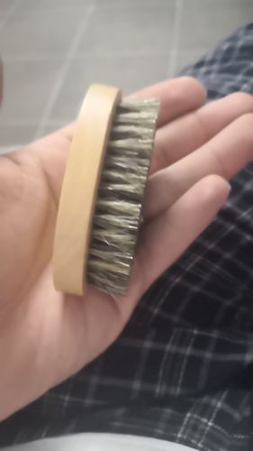 Customer photo review of Boar Bristle Beard Brush – Natural Beard Grooming