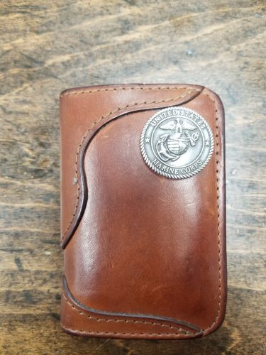 Customer photo review of No.68 | 'Chestnut' Western Vertical Leather Wallet