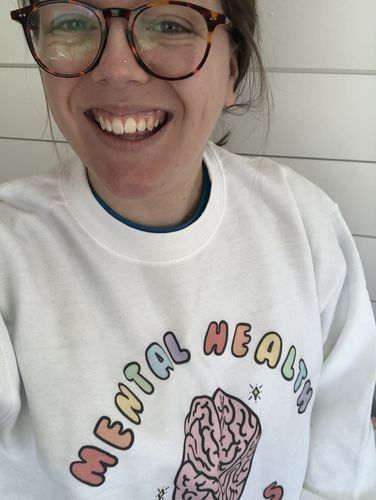 Customer photo review of Mental Health Matters (Brain) -- Sweatshirt