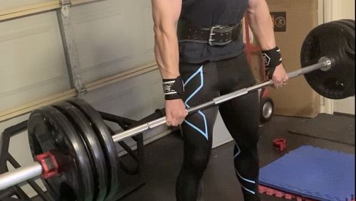 Customer photo review of Personal Record Heavy Duty Premium Wrist Wraps PR901 - Black/White