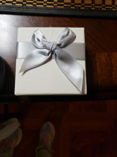 Customer photo review of Engraved 3D Bar Necklace