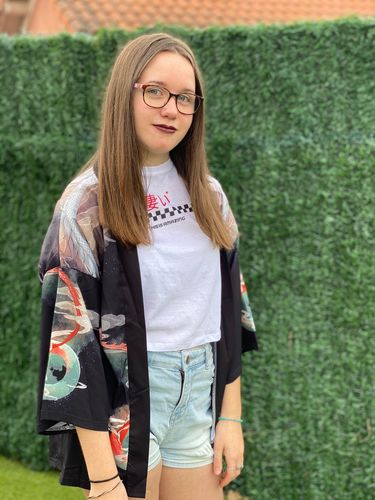 Customer photo review of Veste Kimono Femme Dragon Japonais