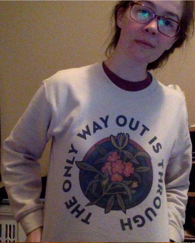 Customer photo review of Give Me Space (Saturn) -- Sweatshirt