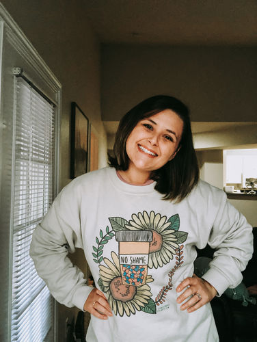 Customer photo review of No Pill Shame -- Sweatshirt