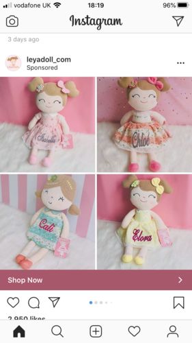 Customer photo review of Personalized Leya Doll Customized Baby Gift with Gift Bag - 5 Colors