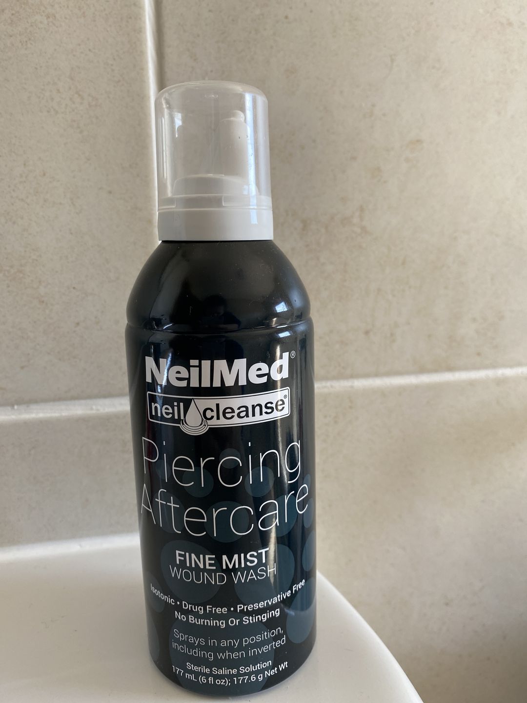Customer photo review of NeilMed Sterile Saline Piercing Aftercare