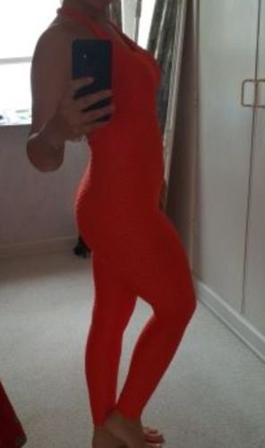 Customer photo review of GYMKARTEL® ANTI-CELLULITE AND PUSH UP JUMPSUIT - RED