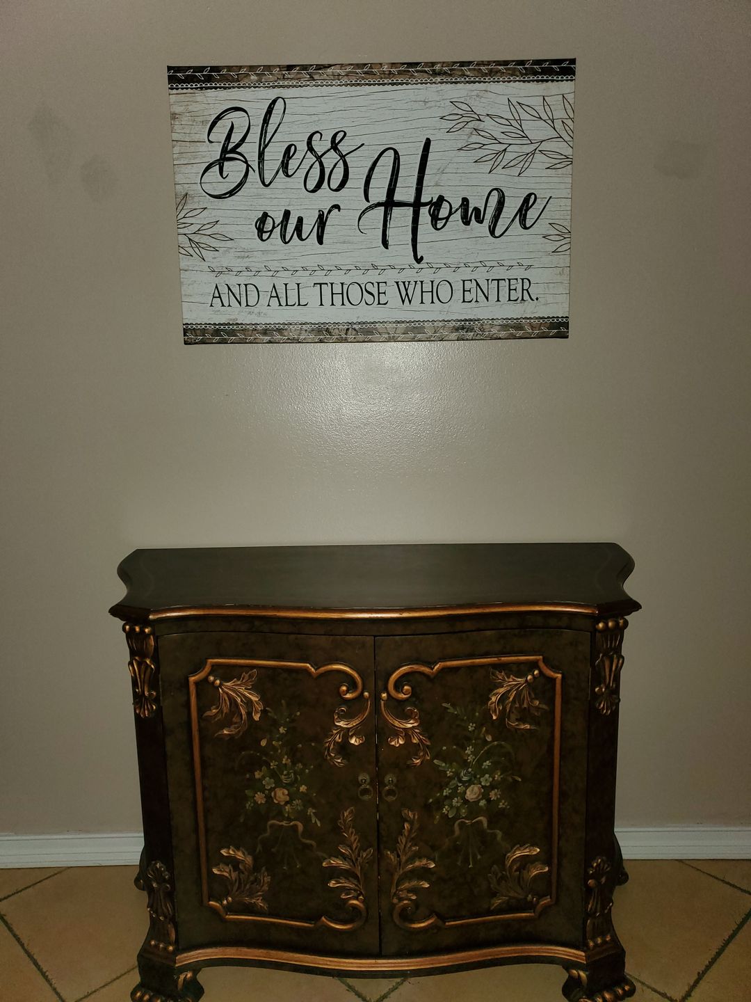 Customer photo review of "Bless Our Home And All Those Who Enter" Premium Canvas