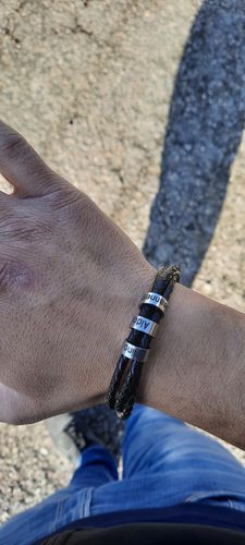 Customer photo review of Lederarmband mit Gravur
