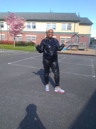 Customer photo review of Heavy Duty Anti-Rip Weight Loss Sauna Suit