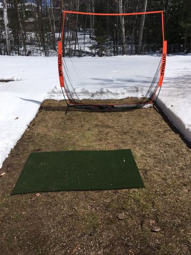 Customer photo review of 7x7 ft Golf Net and Mat Premium Bundle for Outdoor/Indoor/Backyard