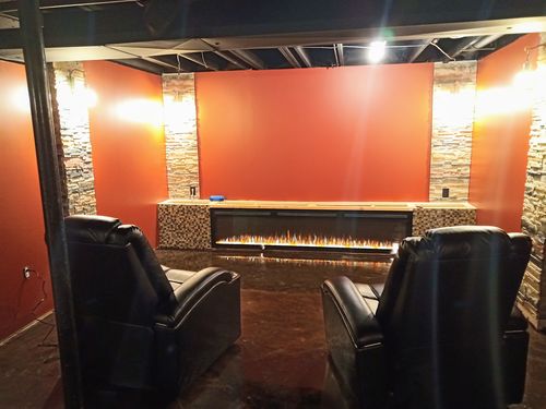 Customer photo review of Napoleon PurView 100'' Wall Mount Built In Electric Fireplace