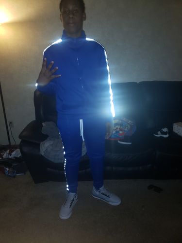 Customer photo review of Reflective Tape Track Jacket Royal (1A1-550)