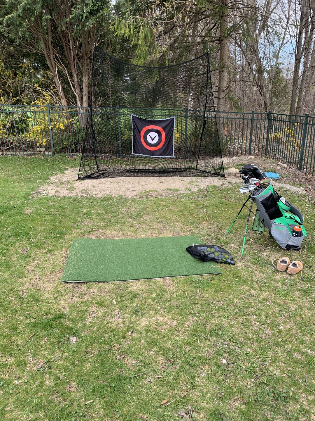 Customer photo review of FairwayHero Golf Mat | Portable Golf Hitting Practice Mat