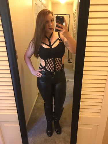 Customer photo review of Sexy Goth Bondage Bodysuit