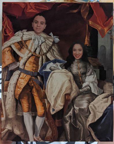 Customer photo review of The Royal Couple - Custom Canvas