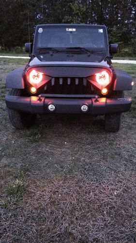 Customer photo review of Gladiator Vader Grille & RGB Halo Headlights Combo (07-18 Wrangler JK)