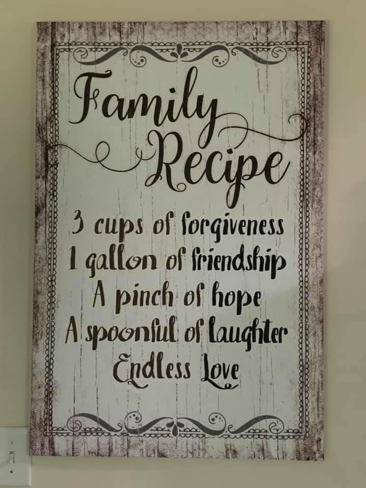 Customer photo review of "Family Recipe - Endless Love" Premium Canvas