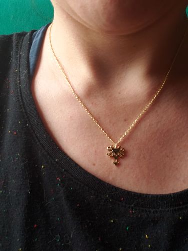 Customer photo review of Happy Haunt Necklace - Gold