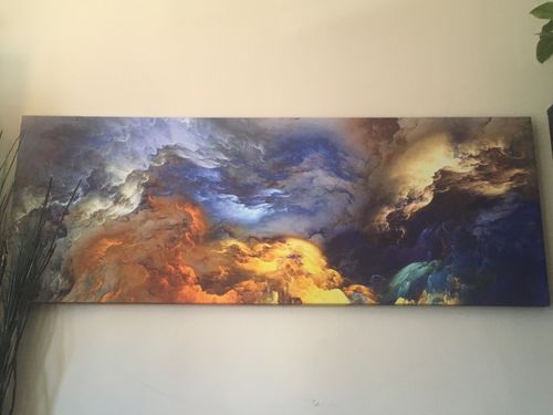 Customer photo review of 'Faith' Framed Canvas (64" x 24")