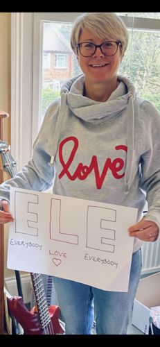 Customer photo review of Grey Love Me Cowl Neck Hoodie