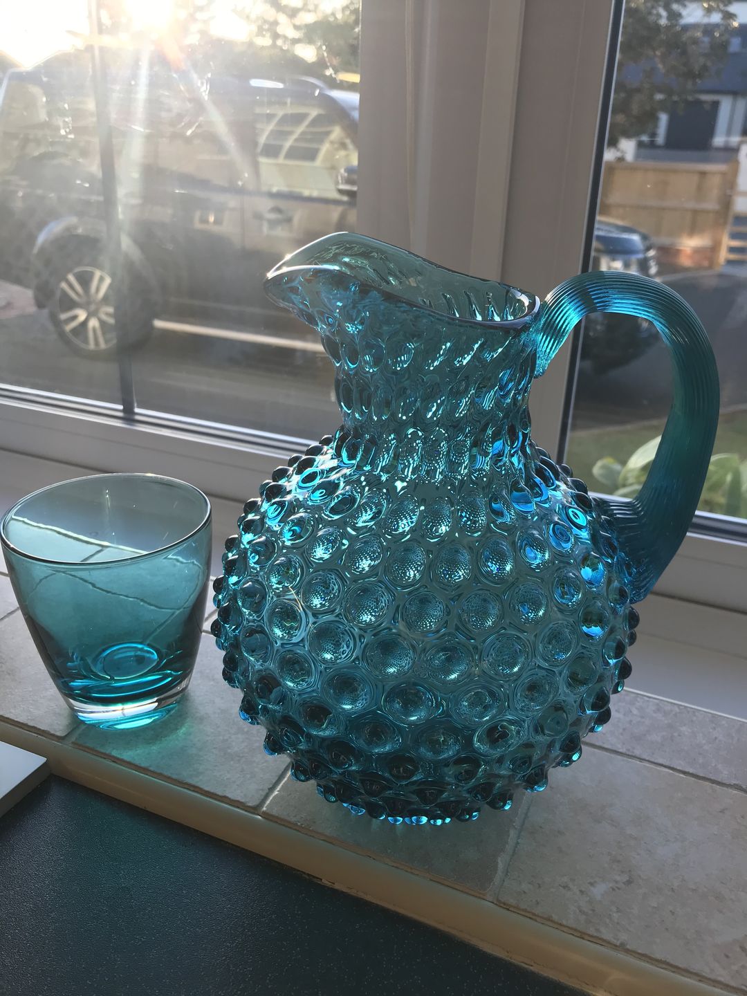 Customer photo review of Aquamarine Hobnail Jug