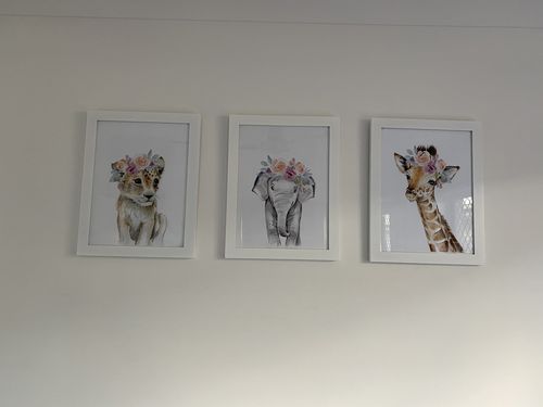 Customer photo review of Flower Crown Animals Canvas Prints