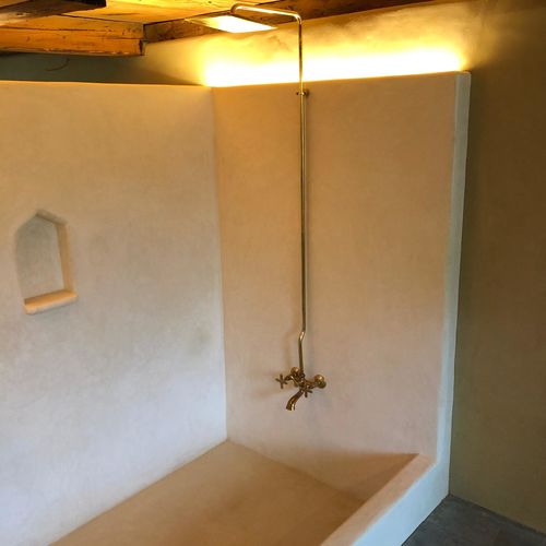 Customer photo review of Hammered Solid Brass Sink, Bowl Dropped In Bathroom Sink
