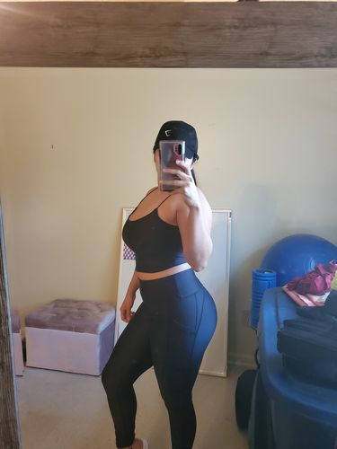 Customer photo review of Cropped Crystal Tank - Black
