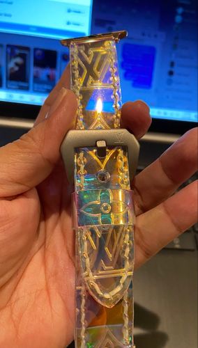 Customer photo review of custom Apple Watch band