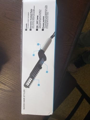 Customer photo review of Beard Straightener (Heated Combing Brush)