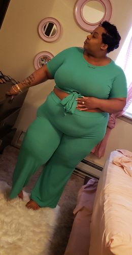 Customer photo review of Rebdolls "Simply Put" Wide Leg Pants