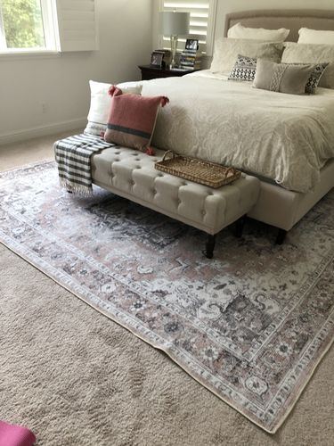 Customer photo review of The Rug Collective­™ Distressed Vintage Cezanne Blush Area Rug