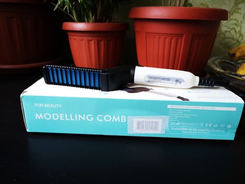 Customer photo review of Beard Straightener (Heated Combing Brush)