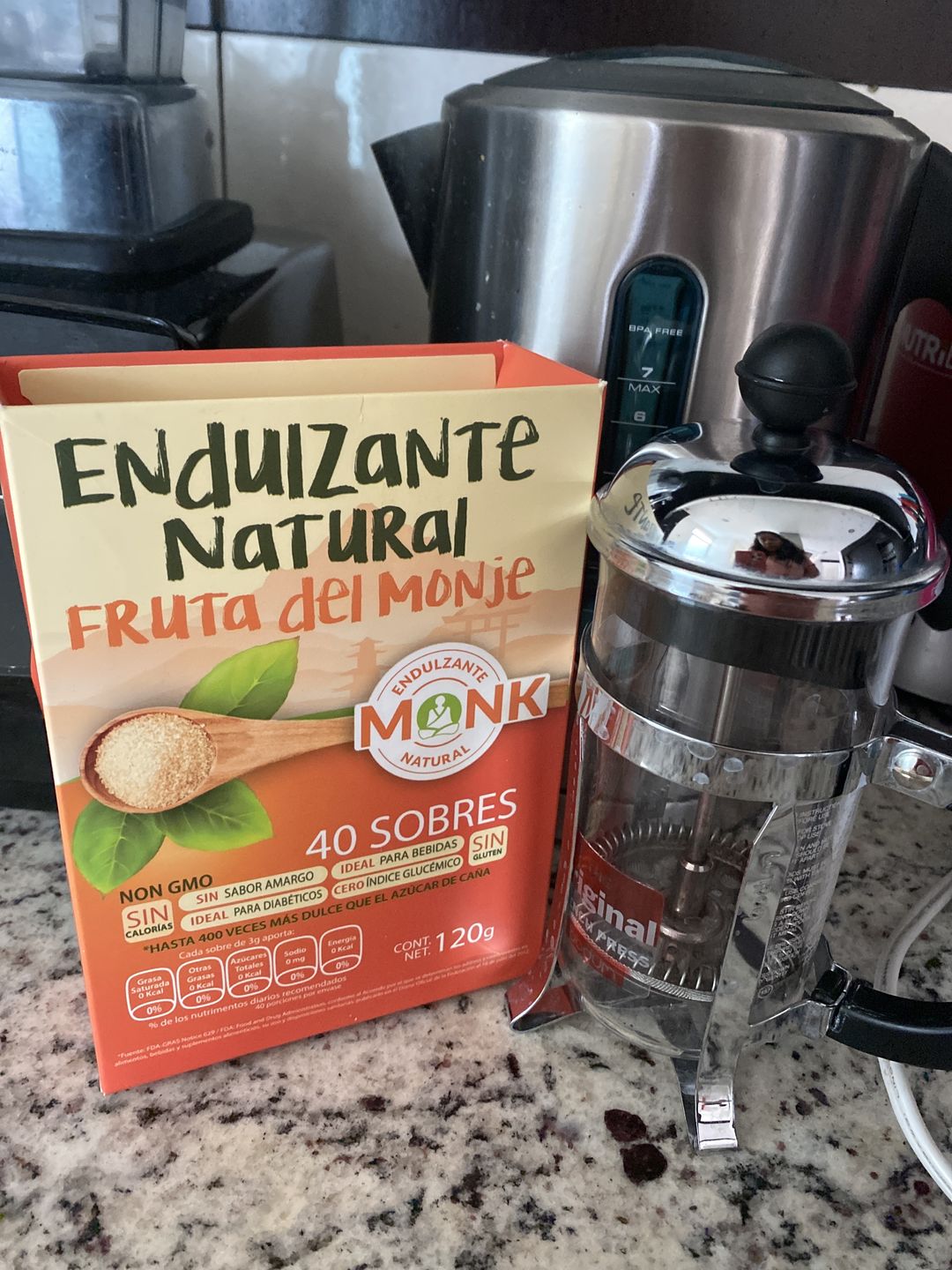 Customer photo review of Sobrecitos de Monk: Fruta del Monje en 40 sobres de 3 grs.
