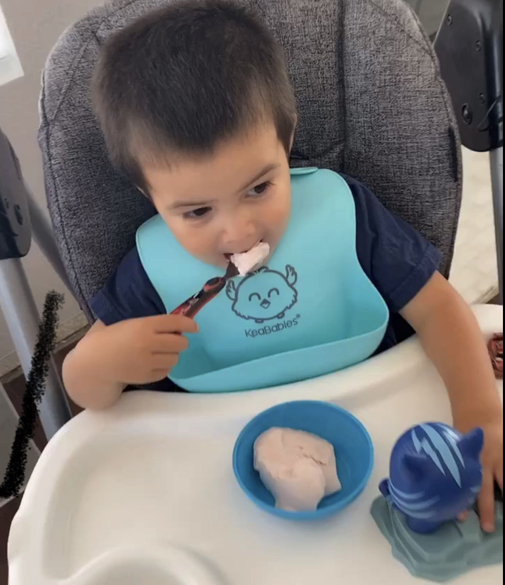 Customer photo review of Silicone Bibs