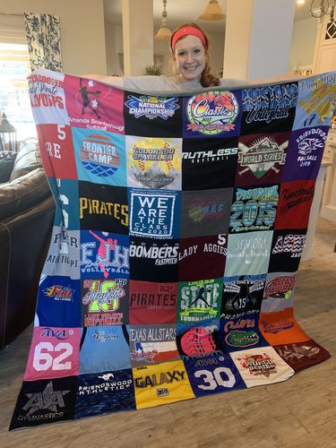 T-shirt quilt featuring texas allstars, pirates by Ellen from TX