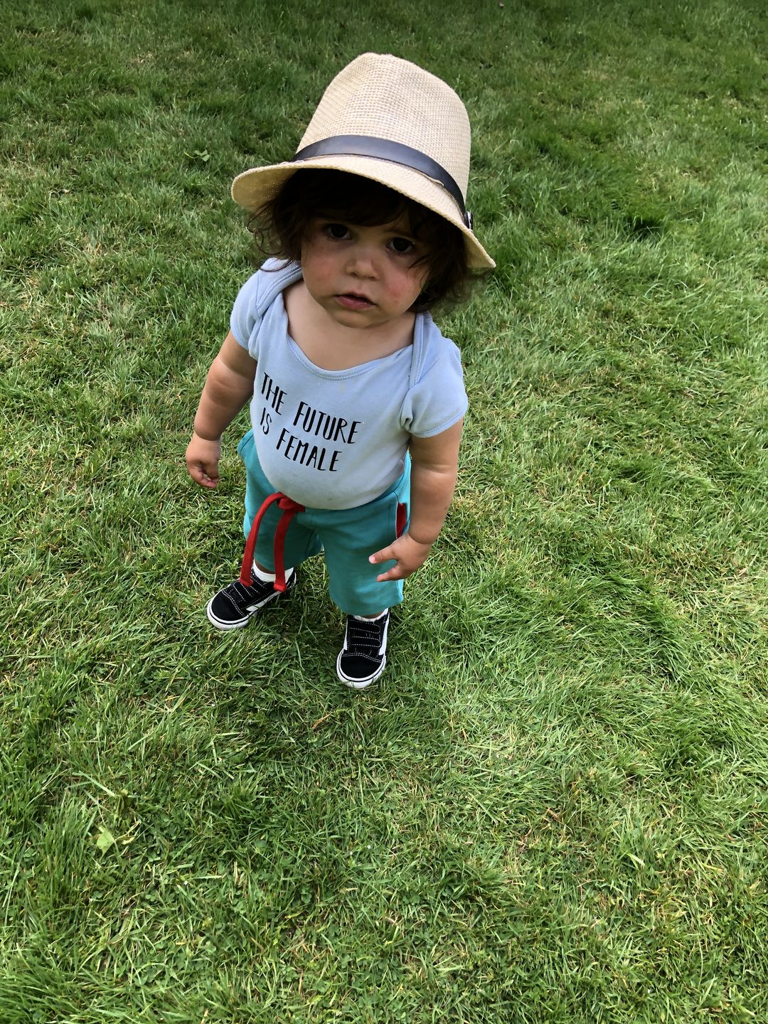 Customer photo review of Peacock Blue Beach Shorts