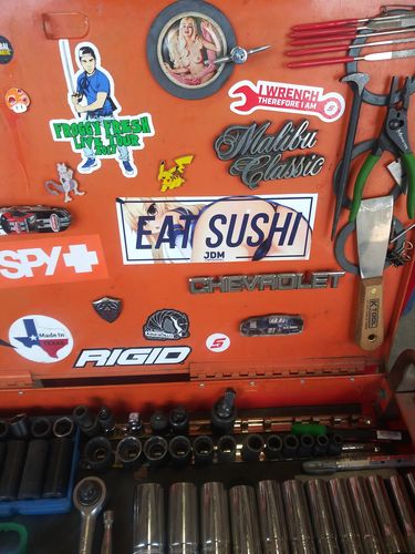 Customer photo review of Eat Sushi Anime Slap Sticker