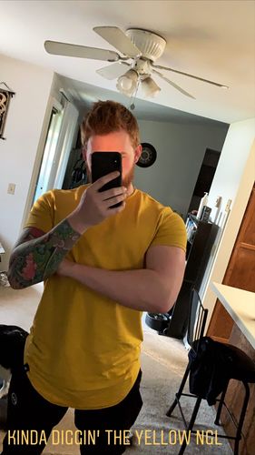 Customer photo review of 402 Perfect Tee - Scallop Bottom
