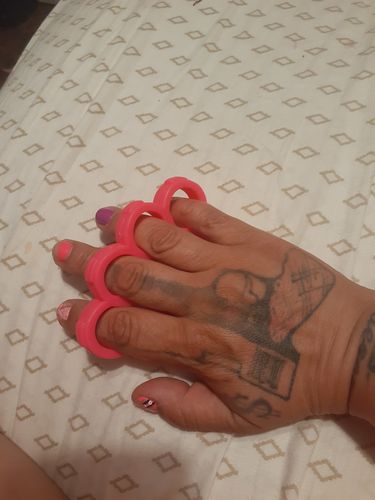 Customer photo review of Hot Pink Lexan Knuckles