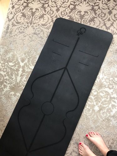 Customer photo review of LOTUS MATTE - die Yoga Matte, die durch Markierungen korrigiert