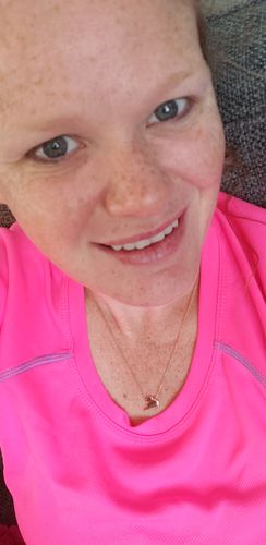 Customer photo review of Head In The Clouds Necklace - Rose Gold